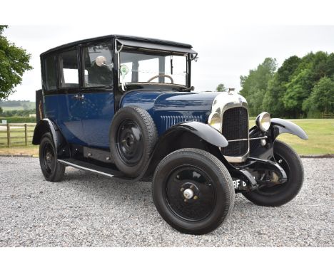 EXTRA LOT:  A 1924 Citroen B12 six light saloon, registration number BF 6421, chassis number 160598, blue over black.  This r