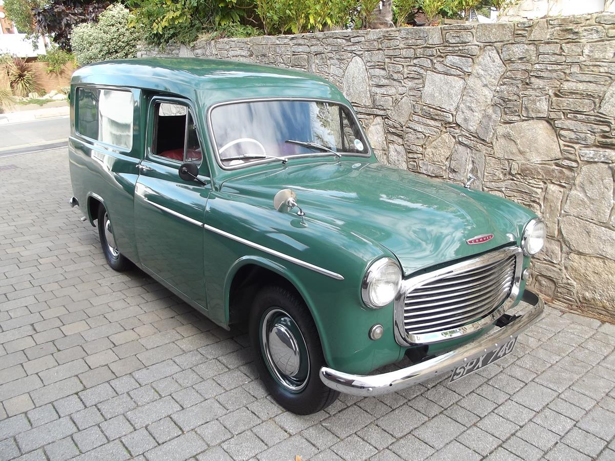 A 1955 Commer Express Delivery van, registration number SPX 740, green ...
