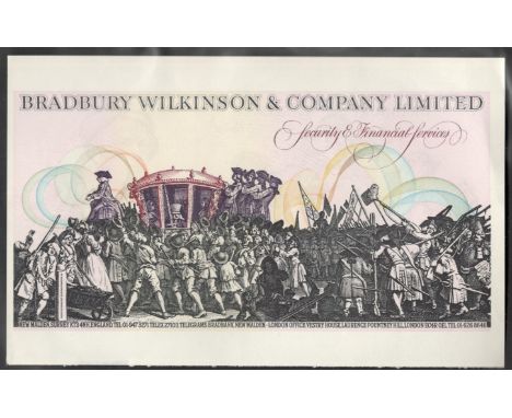 TWO DOUBLE SIDED BRADBURY WILKINSON  COMPANY LIMITED ADVERTISING BANKNOTES
