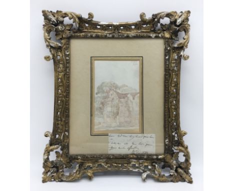 ATTRIBUTED TO JOHN CONSTABLE (1776-1837) WATERCOLOUR SKETCH OF PAXHILL PARK HOUSE, SUSSEX MEDIUM: WATERCOLOUR AND PENCIL ON P