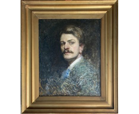 Arthur Kynaston 1904-1966. British. Oil on canvas. “Self Portrait of the Artist”. Measures 41cm x 51cm. Condition Report - Ex