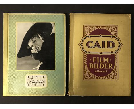 TWO VINTAGE CIGARETTES CARDS ALBUMS WITH EARLY FILM STARS