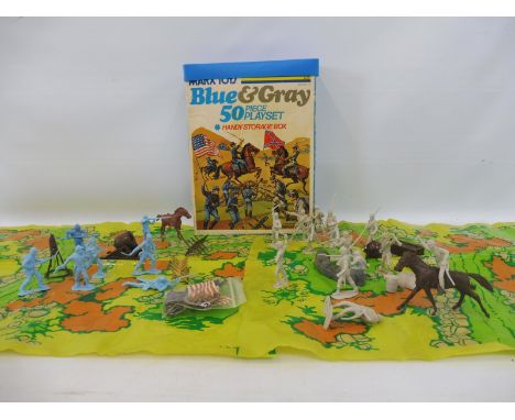 A Marx Toys Blues and Greys American Civil War play set (unchecked). 