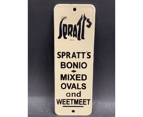 A Spratt's Bonio Mixed Ovals and Weetmeet enamel finger plate, in near mint condition, 2 3/4 x 8". 