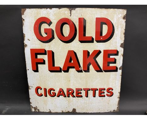 A Gold Flake Cigarettes partial enamel sign, 24 x 26".