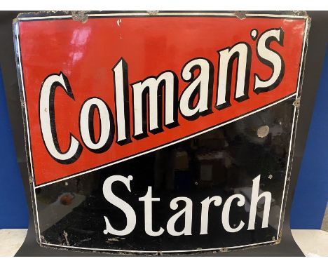 A large Colman's Starch enamel sign, in good condition, 48 x 42".