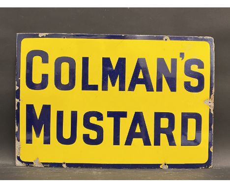 A Colman's Mustard enamel sign of good small size, 24 x 16". 