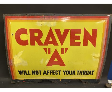 A Craven 'A' will not affect your throat, rectangular enamel sign, 40 x 30 ".
