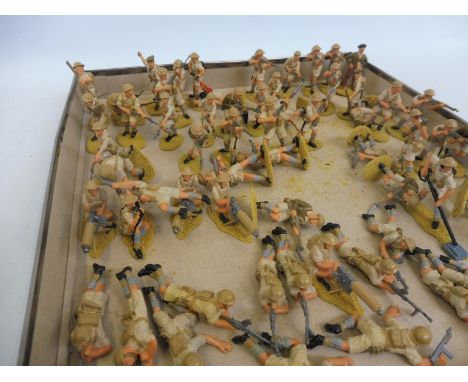 A tray of Airfix plastic figures, all British Desert 8th Army including Montgomery, painted to a good standard. 