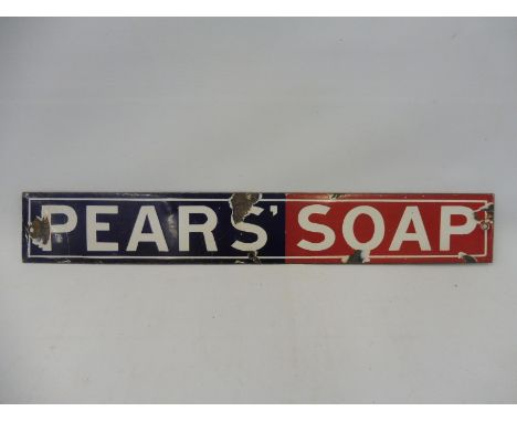 A Pears' Soap enamel strip sign, in original condition, 18 1/2 x 2 3/4".