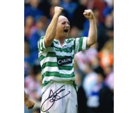 John Hartson Celtic Fc Signed 10   X 8 photo Good condition. All signed items come with a Certificate of Authenticity and can