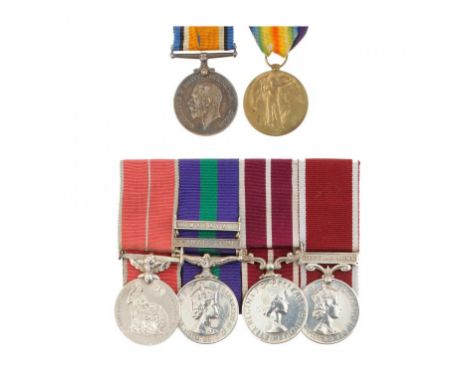 WORLD WAR ONE PAIR AND POST 1945 FAMILY GROUP  British War Medal and Victory Medal 29051 PTE H D BOULTER L N LAN R and Britis