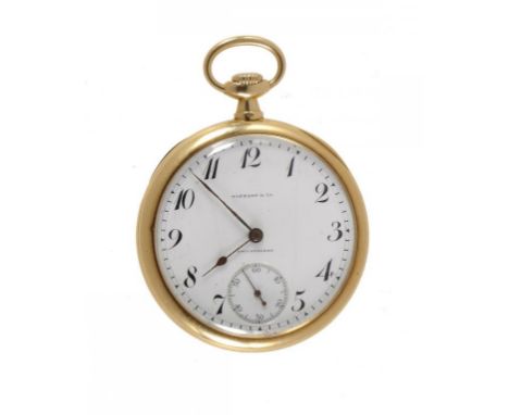 A PATEK PHILIPPE & CO 18CT GOLD KEYLESS LEVER WATCH  FOR TIFFANY & CO,  186045 in plain case, the back engraved with the cres