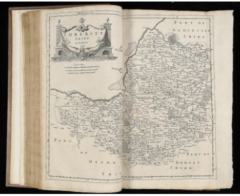 CAMDEN (WILLIAM) CAMDEN'S BRITANNIA... PUBLISH'D BY EDMUND GIBSON  folio, double page engraved or folding maps and plts, port