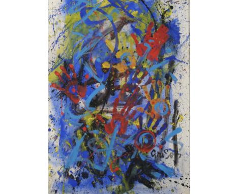 †HENDRIK GRISE (1917-1982) UNTITLED two, both signed, mixed media, 87 x 64cm and 58 x 83.5cm (2) ++Both in fine condition