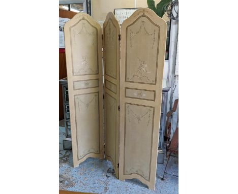 SCREEN, three fold, each panel 178cm H x 40cm. 