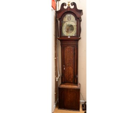 Lord Nelson themed Longcase clock with 12" arch dial. With a portrait of Nelson in the arch Arabic numerals. 8 day movement s