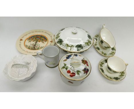 A large collection of Royal Worcester "Hop" patterned ceramics, dated 1965, to include; Two large tureens, dinner plates, cup