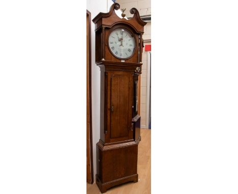 Thomas Bradley Ilkerston (Ilkeston) Derbyshire. 30 hour Longcase clock with 12" round dial, Roman and Arabic numerals, and sa