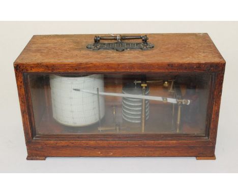 A 19th Century barograph by George Lee and Sons, Portsmouth and Southsea (1847 - 1910) made for the Admiralty, and marketed b