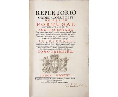 ORDENAÇÕES e leys do Reyno de Portugal confirmadas e estabelecidas por D. João IV.- Novamente impressas, e accrescentadas com