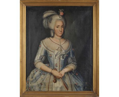 Portrait of Lady D. Maria Clara Joaquina, oil on canvas, Portuguese school, 18th C. (4th quarter), small restoration,&nbsp;gr