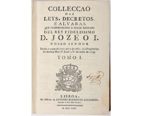 Collecçaõ das leys, decretos, e alvarás (Lisboa, 1749-1814), [PORTUGAL: leis, decretos, alvarás, etc.].- Collecçaõ das leys, 