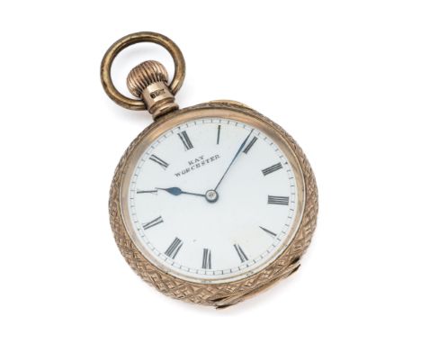 A LADY'S GOLD POCKET WATCH, CIRCA 1908 Swiss keyless wind movement, white dial with Roman numerals signed for the retailer 'K