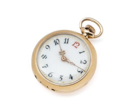 A LADY'S GOLD SWISS POCKET WATCH, C.H. MEYLAN WATCH CO., LE BRASSUS, CIRCA 1900 keyless wind movement signed 'C.H. MEYLAN / B