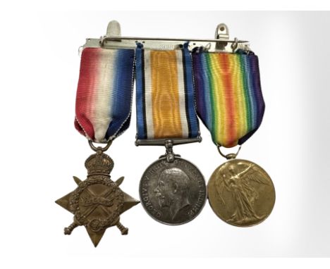 A WWI medal trio named to 19620 Pte J H Pratt Duke of Cornwall's Light Infantry, comprising British War Medal, Victory Medal 