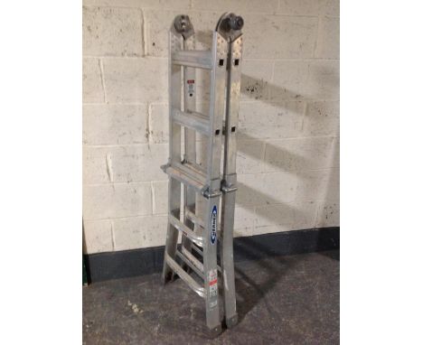 A Werner folding aluminium step ladder 