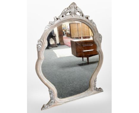 A contemporary French style over mantel mirror, 118 cm x 90 cm 