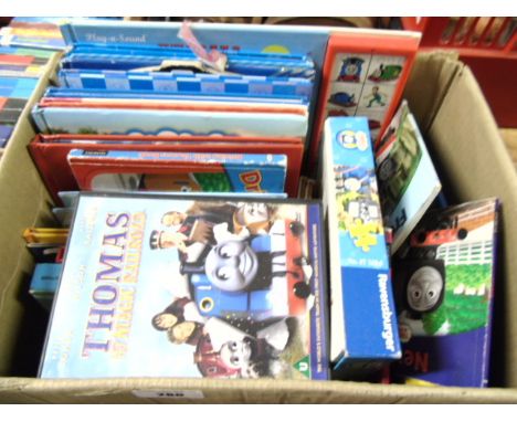 A Box of Thomas the Tank Engine Books, DVD's and Jigsaws.