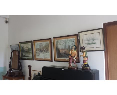 Three Large Signed Limited Edition Colour Prints after Liz Bryant: Landscape Scenes, together with a further signed print aft