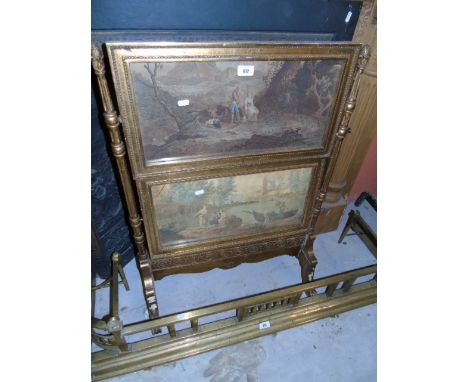 An Ornate Twin Panel Firescreen/Folding Table (1) €80-120