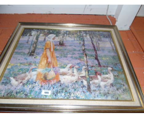 A Coloured Print 'The Goose Girl'. €10-20