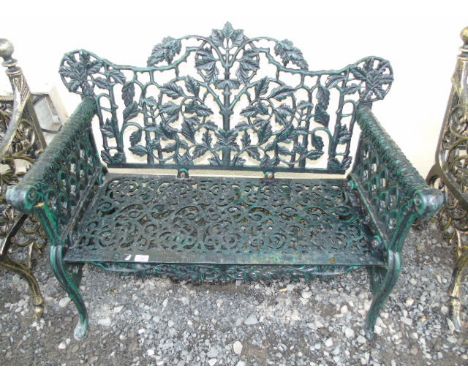 A Cast Iron Garden Bench with Scrolling Leaf Detail. €300-400