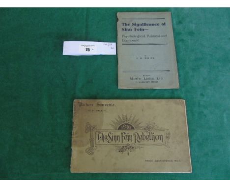 1916 Rising: "The Sinn Fein Rebellion" Picture Souvenir Booklet With 31 views. Pub. Belfast: W & G Baird. With double origina