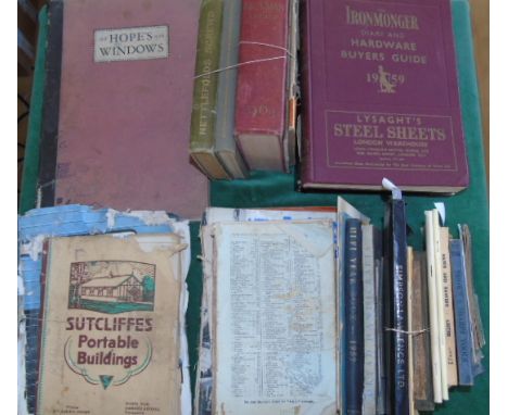 (Trade Catalogue) Hunter & Hyland Ltd. Catalogue of Upholsterers & Furnishing Brassfoundry (no date, circa 1956).  With amend