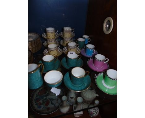 A Quantity of Coffee Cans and Saucers by T. Goode, with cream jug, Paragon and Adderley. €40-60