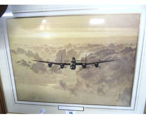 A Coloured Print of a WW II Lancaster Bomber. €15-25
