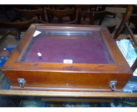 A Table Top Glazed Display Cabinet fitted with an interior light. 16.75ins x 20.75ins. €80-120