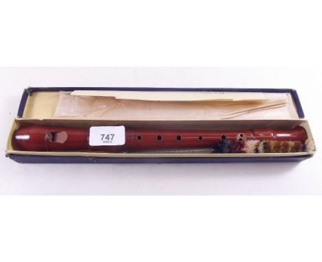 An Alexander Heinrich wooden descant recorder - boxed 