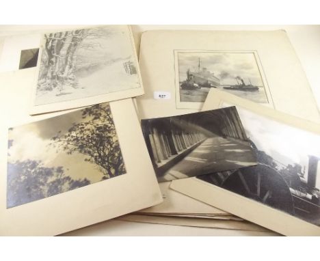 A collection of 1930's photographs by R. M. Fanstone including images of the Queen Mary etc