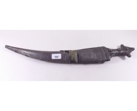 An Indian Sikh curved dagger 