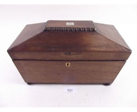 A Regency rosewood sarcopaghus tea caddy