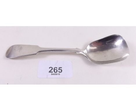 A fiddle pattern silver caddy spoon, Newcastle 1827, by Peter Lambert of Berwick Upon Tweed