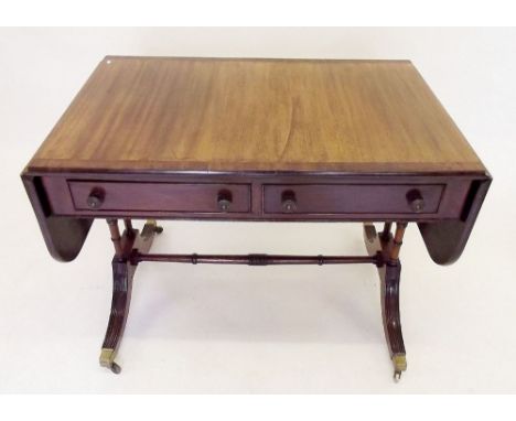 A mid 20th century mahogany sofa table 