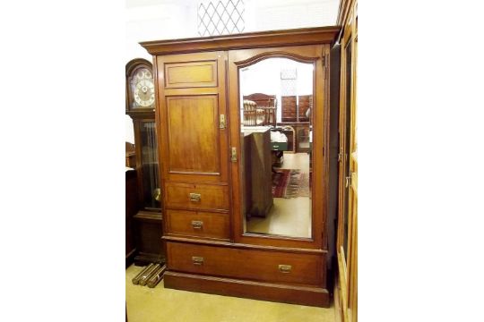 An Edwardian Mahogany Beaconsfield Wardrobe By James Shoolbred Co