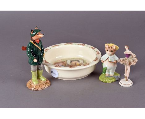 A John Beswick from Royal Doulton figure of Peter Rabbit, together with a Royal Doulton Choir Singer Bunnykins, a Beswick Hun